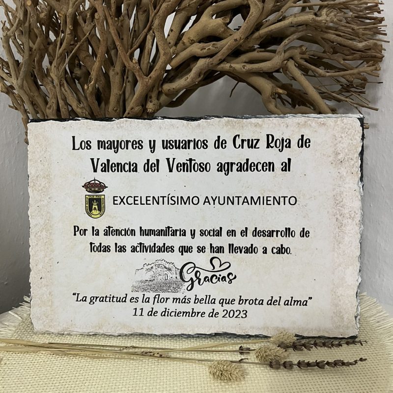 PLACA PIZARRA PERSONALIZADA